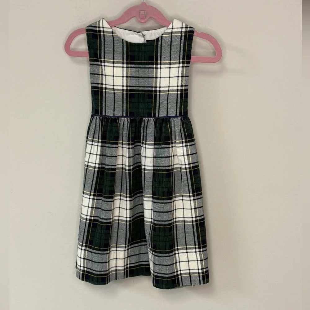 Ralph Lauren: Girls Blue / Green / White Tartan Plaid Dress, Size 4 / 4T